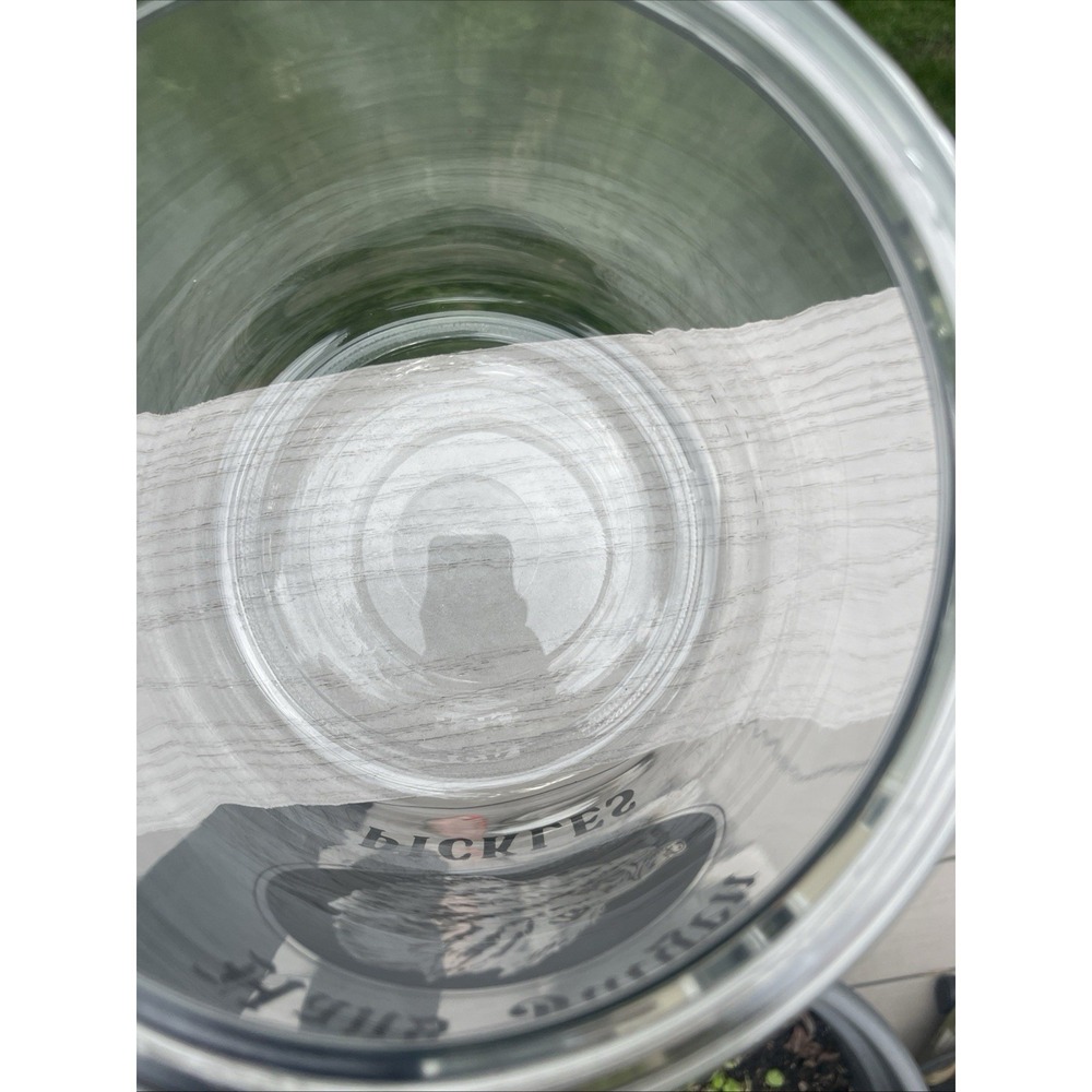 Hans Jurgen Pickles Pickle Jar w/ Lid 7 1/2" Diameter 10" Tall w/ Lid Excellent - Picture 4 of 5